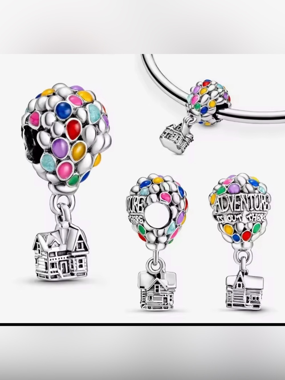 Fit Pandora design S925 silver Hot Air Balloon Charm Bracelet